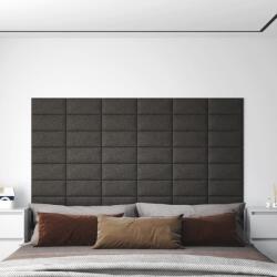 vidaXL 12 db sötétszürke szövet fali panel 30 x 15 cm 0, 54 m2 (343762)