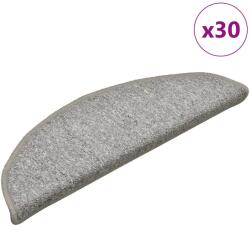 vidaXL 30 db világosszürke lépcsőszőnyeg 56x17x3 cm (3365746)