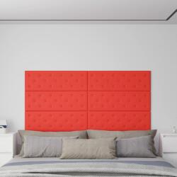 vidaXL 12 db piros műbőr fali panel 90 x 30 cm 3, 24 m2 (344004)