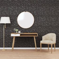 vidaXL 24 db fekete XPS ametisztmintás fali panel 50 x 50 cm 6 m2 (356947)