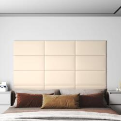 vidaXL 12 db krémszínű bársony fali panel 60x30 cm 2, 16 m2 (343871)
