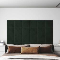 vidaXL 12 db sötétzöld bársony fali panel 30 x 30 cm 1, 08 m2 (343809)