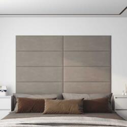 vidaXL 12 db világosszürke bársony fali panel 90 x 30 cm 3, 24 m2 (343919)