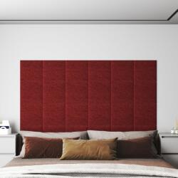 vidaXL 12 db bordó szövet fali panel 30 x 30 cm 1, 08 m2 (343792)