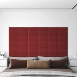 vidaXL 12 db bordó szövet fali panel 30 x 15 cm 0, 54 m2 (343764)