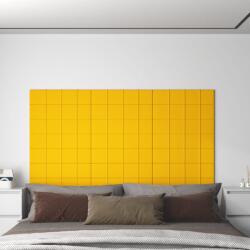 vidaXL 12 db sárga bársony fali panel 60 x 15 cm 1, 08 m2 (344069)