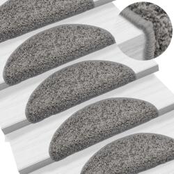 vidaXL 10 db szürke lépcsőszőnyeg 56 x 17 x 3 cm (149783)