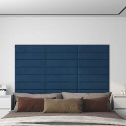 vidaXL 12 db kék bársony fali panel 60 x 15 cm 1, 08 m2 (343834)