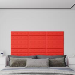 vidaXL 12 db piros műbőr fali panel 60 x 15 cm 1, 08 m2 (343983)