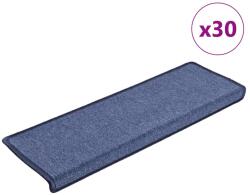 vidaXL 30 db kék lépcsőszőnyeg 65 x 25 cm (3365772)