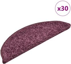 vidaXL 30 db sötétlila lépcsőszőnyeg 56x17x3 cm (3365811)
