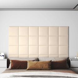 vidaXL 12 db krémszínű bársony fali panel 30 x 30 cm 1, 08 m2 (343815)