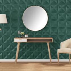vidaXL 12 db zöld XPS origami fali panel 50 x 50 cm 3 m2 (4100065)