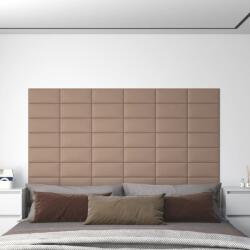 vidaXL 12 db kávészínű műbőr fali panel 30 x 15 cm 0, 54 m2 (343775)