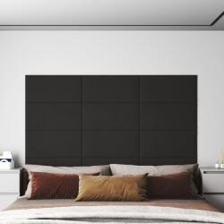 vidaXL 12 db fekete bársony fali panel 60x30 cm 2, 16 m2 (343868)