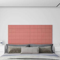 vidaXL 12 db rózsaszín bársony fali panel 90x15 cm 1, 62 m2 (344108)
