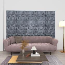 vidaXL 12 darab gyémánt szürke 3D fali panel 50 x 50 cm 3 m2 (340589)