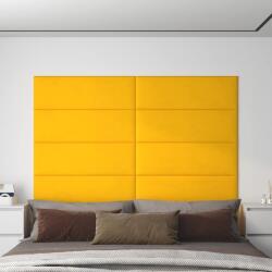 vidaXL 12 db sárga bársony fali panel 90 x 30 cm 3, 24 m2 (343925)