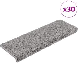vidaXL 30 db szürke lépcsőszőnyeg 65 x 21 x 4 cm (3365825)