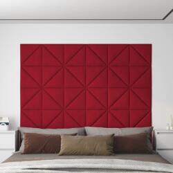 vidaXL 12 db bordó bársony fali panel 30x30 cm 0, 54 m2 (343951)