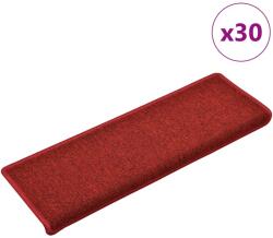 vidaXL 30 db piros lépcsőszőnyeg 65 x 21 x 4 cm (3365770)