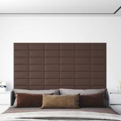 vidaXL 12 db barna műbőr fali panel 30 x 15 cm 0, 54 m2 (343777) - vidaxl