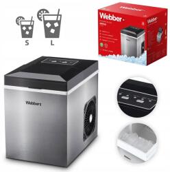 Inox jégkocka készítő 10 kg/nap, 165 W, 6 perc első jég, 0, 85 l tartály (ALGO##17568409592)