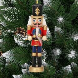  Karácsonyi diótörő figura szett, fa, 3 db, 12, 5 cm, akasztható dísz (CA0823)