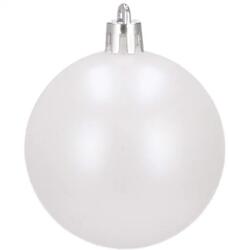 Fehér törhetetlen műanyag karácsonyi gömbdísz szett 6 cm 20 db (CA0142)