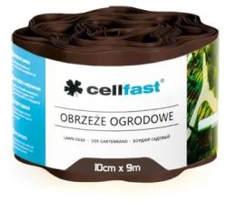 Cellfast Kerti hullámos szegély 10 cm x 9 m barna vízálló műanyag (66976)
