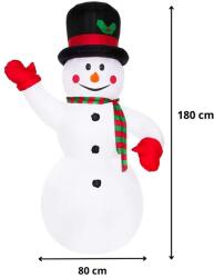 LED felfújható hóember dekor 180 cm, IP44, hideg fehér fény (CL4056)