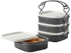 Herzberg Cooking BPA-mentes 4 szintes ételhordó doboz, szivárgásmentes, mikrózható (HG-L765)