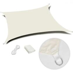 MultiGarden Vízálló bézs napvitorla 5x5 m, poliészter árnyékoló teraszra (19196B BEIGE)