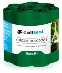 Cellfast Hullámos kerti szegély, 15 cm × 9 m, sötétzöld, rugalmas műanyag (66980)