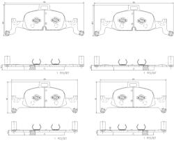 BREMBO fékbetétkészlet, tárcsafék BREMBO P85164NX (P85164NX)