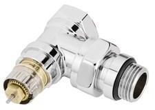 Danfoss Radiátorszelep integrált előbeállítással, sarok, króm RA-NCX 1/2'' (013G4247)