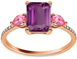 Romantikus gyűrű ametiszttel és zafírral 2, 75 ct DIHU079R