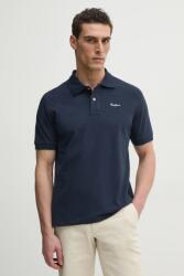 Pepe Jeans pamut póló ESSENTIAL POLO CONTRAST LOGO sötétkék, férfi, sima, PM542298 - sötétkék XXL