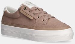 Tommy Hilfiger sportcipő ESSENTIAL VULC TEXTILE SNEAKER bézs, női, FW0FW08323 - bézs Női 41