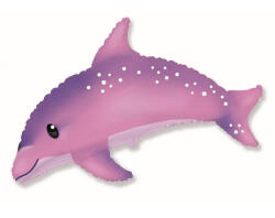 Flexmetal Fólia lufi, nagyforma, delfin, pink, kb. 95cm