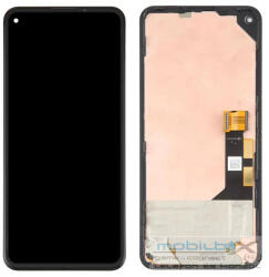  Google Pixel 5 kompatibilis LCD modul kerettel, OEM jellegű, fekete, Grade S+ - mobil-box