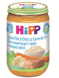 HiPP Био Пюре HiPP Зеленчуци с ориз и телешко месо 220 гр. - 8+ месеца