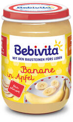 Bebivita Плодово Пюре Ябълка и банан 190 гр. - 4+ месеца