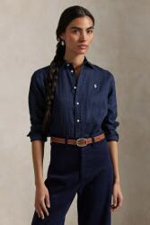 Ralph Lauren len ing galléros, sötétkék, regular, 211970730 - sötétkék L