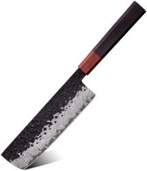 HARAHU Cuțit de bucătărie damasc AO-37383 - Nakiri / Maro KP37383