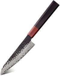 HARAHU Cuțit de bucătărie damasc AO-37380 - Utility / Maro KP37380