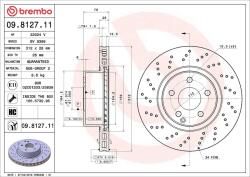 BREMBO féktárcsa BREMBO 09.8127. 11 for MERCEDES-BENZ (09.8127.11)