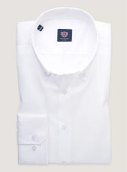 Willsoor Férfi hosszított ing slim fit fehér, gombos gallérral 18206