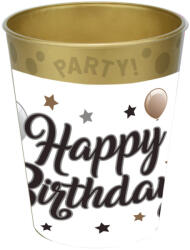  Happy Birthday Milestone micro prémium műanyag pohár 250 ml (PNN96258) - decorit