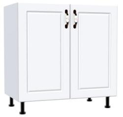 Spectral Mobila Corp inferior cu 2 usi 80 cm Zebra, Alba/MDF Alb Lucios, fara blat 80 x 82 x 50